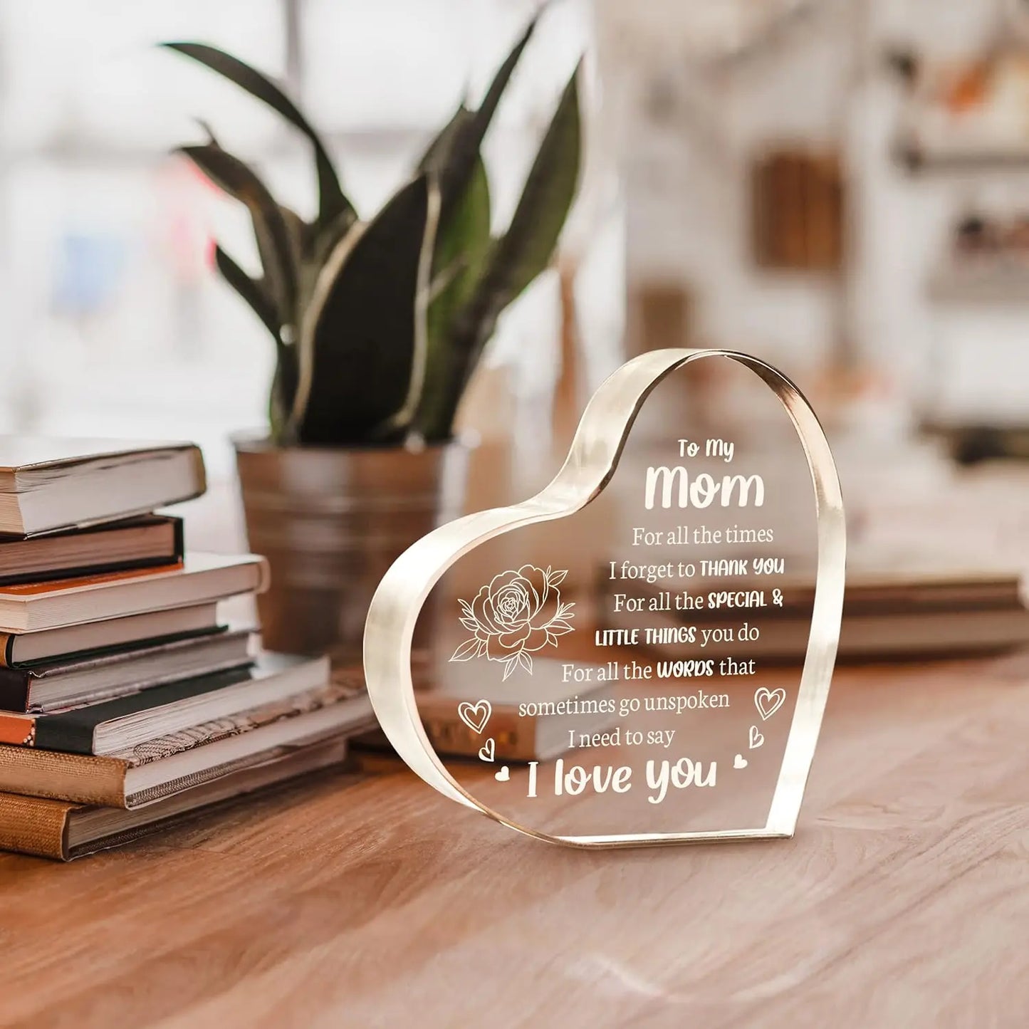 I Love You Mom Acrylic Keepsake: Adorable Mother's Day Gift 