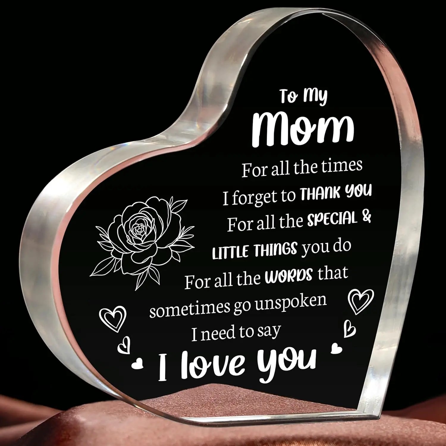 I Love You Mom Acrylic Keepsake: Adorable Mother's Day Gift 