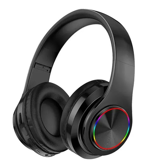 Foldable Wireless Bluetooth 5.0 Headphones with Built-in Microphone - Immersive Stereo Sound!