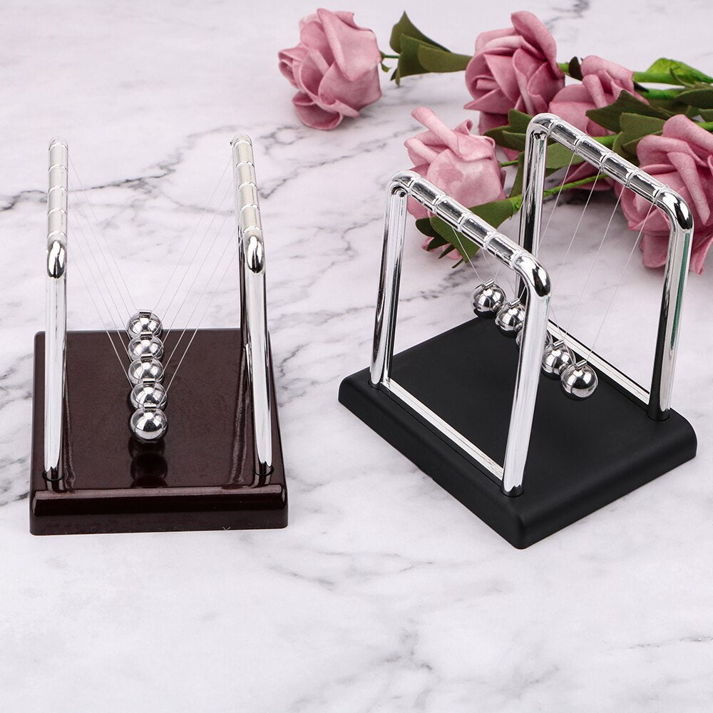 Newton'S Cradle Desk Table Decor Metal Pendulum Ball Steel Balance Ball Newton Ball Physics Science Pendulum